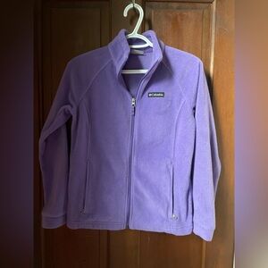 Columbia girls extra large 14/16 purple fleece jacket